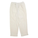 BLAIR Womens Cotton Blend Cream Relaxed Straight Trousers W30 L27 Casual Comfort