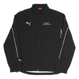 PUMA Mens Black & White Triathlon Lightweight Jacket L Polyester Blend Zip