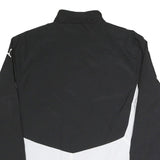 PUMA Mens Black & White Triathlon Lightweight Jacket L Polyester Blend Zip