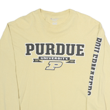 CHAMPION Mens Beige Purdue University Long Sleeve Crew Neck Cotton T-Shirt L