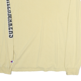 CHAMPION Mens Beige Purdue University Long Sleeve Crew Neck Cotton T-Shirt L