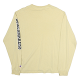 CHAMPION Mens Beige Purdue University Long Sleeve Crew Neck Cotton T-Shirt L