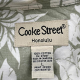 Cooke Street Floral Hawaiian Shirt - Large Khaki Cotton