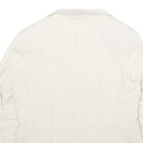 MAX MARA Womens Cream Jacket Cotton Blend UK 16 Button Closure Tailored Fit