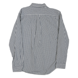 LEVI'S Mens Blue & White Check Shirt XL Cotton Blend Button Down Collar Long