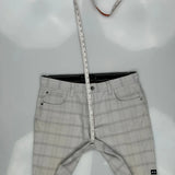 Oakley Checked Chino Shorts - 36W 11L Gray Cotton