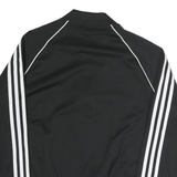 ADIDAS Womens Black Track Jacket UK 14 Polyester Zip Athletic Casual Sportswear