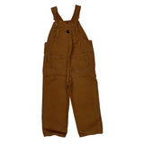 Age 3 Carhartt Double Knee Overalls - 2XS Brown Cotton