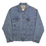 LEVI'S Mens Blue Denim Jacket L Cotton Button Classic Fit Casual