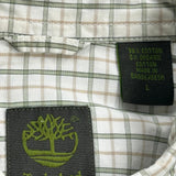 Timberland Checked Short Sleeve Shirt - Large Green Cotton