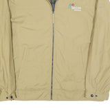 TIMBERLAND Mens Beige Cotton Blend Zip Jacket XL Plain Lightweight Workwear