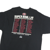 FANATIC Mens Black Super Bowl LIV Graphic T-Shirt XL Short Sleeve Crew Neck