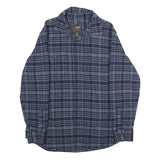 REDMOND Mens Blue & Navy Check Shirt M Cotton Long Sleeve Casual Classic