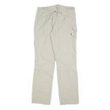 EP Womens Polyester Blend Cream Regular Fit Straight Leg Trousers W32 L32 Casual