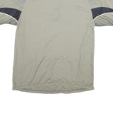 LOUIS GARNEU Mens Grey & Black Modern T-Shirt L Short Sleeve 1/4 Zip