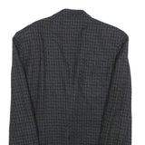 BARDINI Mens Blue & Brown Houndstooth Tailored Jacket M Woven Button Closure
