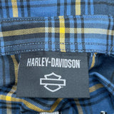 Racing Division Harley Davidson Checked Flannel Shirt - 2XL Yellow Cotton