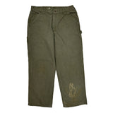 Carhartt Double Knee Carpenter Pants - 32W 30L Green Cotton