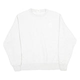 CHAMPION REVERSE WEAVE Mens White Crew Neck L Cotton Blend Pullover Sweatshirt