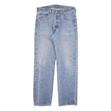 LEVI'S 501 Mens Jeans Blue Regular Straight Denim Medium W33 L30 Classic Button