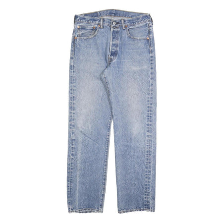 LEVI'S 501 Mens Jeans Blue Regular Straight Denim Medium W33 L30 Classic Button