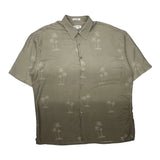Pierre Cardin Floral Hawaiian Shirt - 2XL Beige Viscose