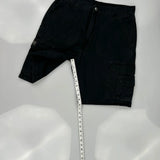 Wrangler Cargo Shorts - 32W 10L Black Cotton