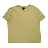Polo By Ralph Lauren T-Shirt - 2XL Yellow Cotton
