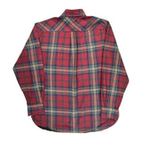 Tommy Hilfiger Checked Flannel Shirt - Medium Red Cotton