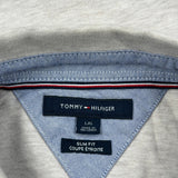 Tommy Hilfiger Slim Fit Polo Shirt - Large Grey Cotton