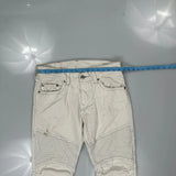 True Religion Contrast Stitch Jeans - 33W 33L White Cotton