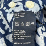 Tommy Hilfiger Floral Hawaiian Shirt - Large Blue Cotton