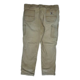 Carhartt Double Knee Carpenter Trousers - 42W 32L Beige Cotton