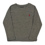 Age 3 Polo By Ralph Lauren Long Sleeve T-Shirt - 2XS Gray Cotton Blend
