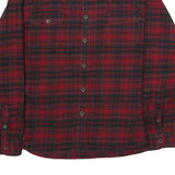 JACHS Mens Red & Black Check Shirt 2XL Cotton Long Sleeve Casual Buttoned