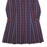 ARA MODELL Womens Navy & Burgundy Floral Striped Shirt Dress Polyester Blend