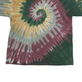 SUNDOG Mens Green & Brown Tie Dye T-Shirt M Short Sleeve Crew Neck Casual