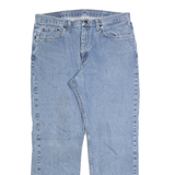 WRANGLER Mens Regular Fit Blue Denim Jeans W36 L30 Classic Cotton Zip Denim