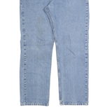 WRANGLER Mens Regular Fit Blue Denim Jeans W36 L30 Classic Cotton Zip Denim