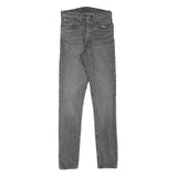 LEVI'S 501S Womens Jeans Grey Regular Skinny Denim Raw W24 L30 Button Fly