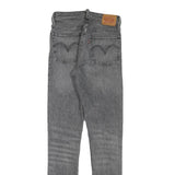 LEVI'S 501S Womens Jeans Grey Regular Skinny Denim Raw W24 L30 Button Fly