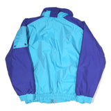 ASTRO SPORTSWEAR Mens Blue & Purple Windbreaker Jacket L Polyester Zip Casual