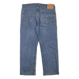LEVI'S Mens Jeans Blue Regular Straight Denim Medium W34 L25 Zip Cotton Blend