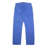 LEVI'S Mens Cotton Blue Slim Straight Trousers W32 L32 Classic Casual Zip