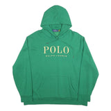 POLO RALPH LAUREN Mens Green Hoodie 2XL Cotton Blend Pullover Casual