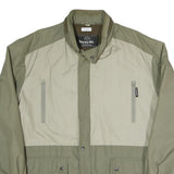 HAPPY LIFE Mens Beige & Green Casual Jacket XL Polyester Blend Zip Coat