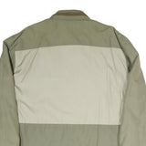 HAPPY LIFE Mens Beige & Green Casual Jacket XL Polyester Blend Zip Coat