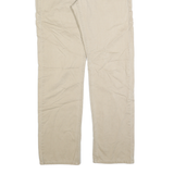 LEVI'S Mens Regular Beige Cotton Blend Trousers W32 L34 Classic Zip Pocket