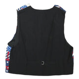 BEST COLLECTION Mens Blue & White Polka Dot Stripe Retro Button Jacket L