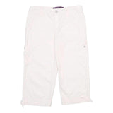 GLORIA VANDERBILT Womens Shorts White Casual Cargo UK 8 W30 Cotton Blend